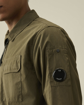 C.P. Company Gabardine Zip Overshirt Green RCCMOS705A110143G