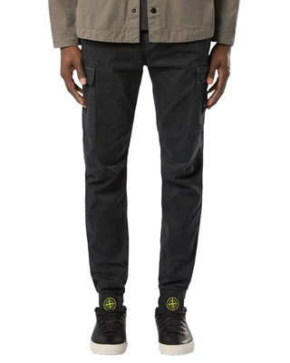 Stone Island 313L1 Regular Tapered Fit Cargo Pants Black