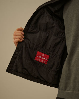 C.P. Company Chrome-R Padded Lens Overshirt Black 20CMOS056A005904G