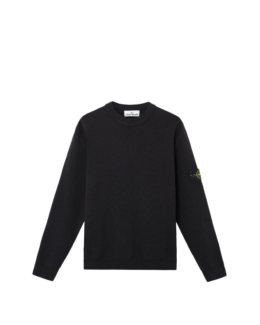 Stone Island 5100054 RIBBED SOFT ORGANIC COTTON Sweater Black