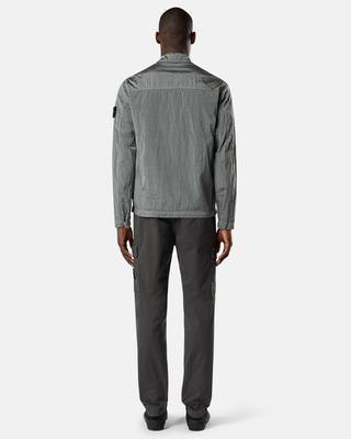 Stone Island 1200038 NYLON METAL IN ECONYL® Zip Overshirt Pearl Grey