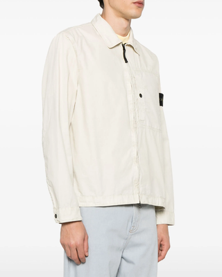 Stone Island 1200032 Zipped Cotton Jacket Sand