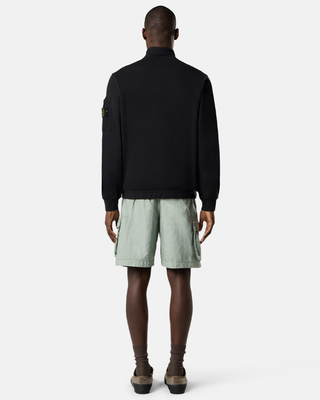 Stone Island 6100018 COTTON FLEECE Track Jacket Black