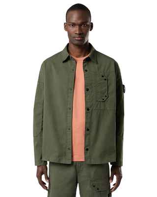 Stone Island 11910 SUPIMA COTTON TWILL STRETCH-TC Overshirt Sage Green