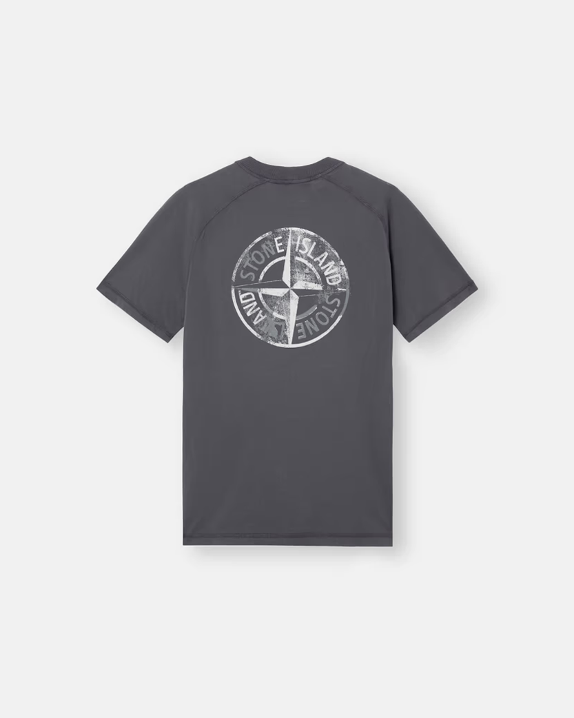 Stone Island 2100020 Organic Cotton 'Institutional One' print T-Shirt Grey