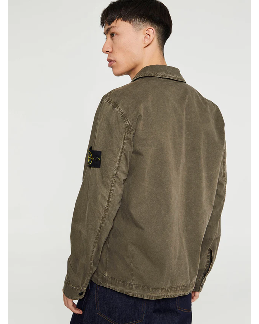 Stone Island 1200032 Zipped Cotton Jacket Military Green