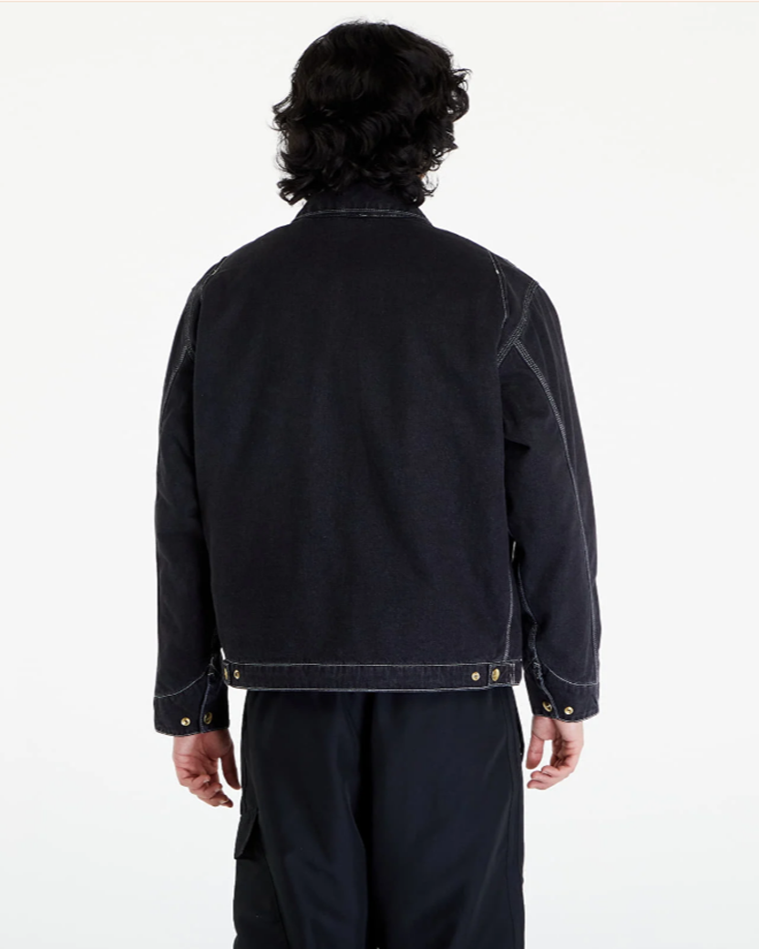 Carhartt WIP OG Detroit Jacket (Winter) Aged Canvas Stone Washed Black