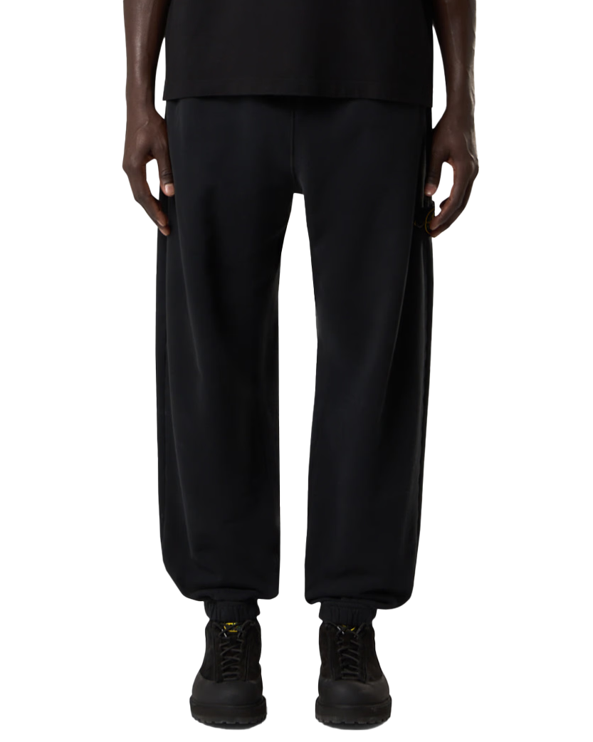 Stone Island 6200004 Brushed Organic Cotton Fleece Pants Black