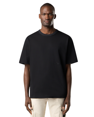 Stone Island 2100038 TEXTURED MERCERIZED COTTON JERSEY T-Shirt Black