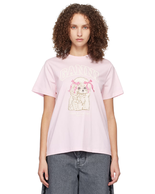 Ganni Poodle T-Shirt Chalk Pink