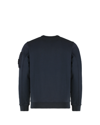 Stone Island 6100003 Cotton Crew-Neck Sweatshirt Blue