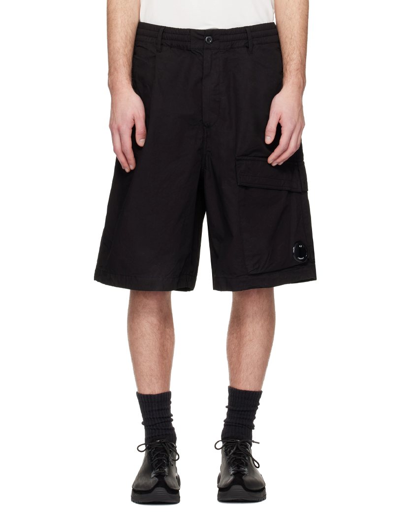 C.P. Company Micro-Reps Boxy Lens Shorts Black 20CMBE127A110325G