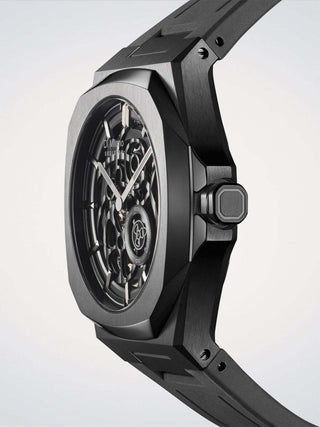 D1 Milano Skeleton Rubber Jet Black 41.5 mm Black SKRJ17