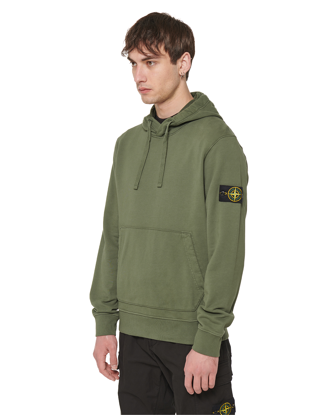Stone Island 64151 Logo Hoodie Green