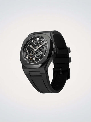 D1 Milano Skeleton Rubber Jet Black 41.5 mm Black SKRJ17