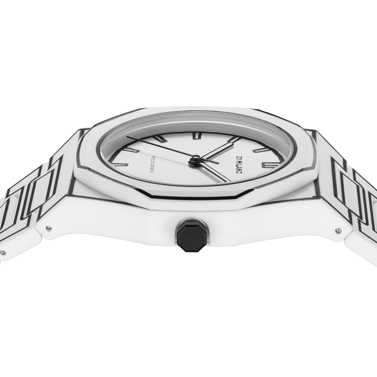D1 Milano Polycarbon Bracelet 40.5 mm White Sketch PCBJ34