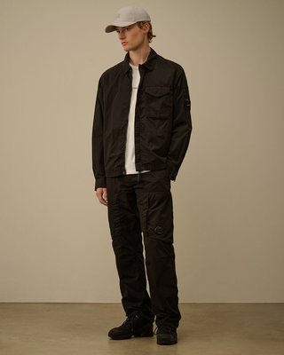 C.P. Company Chrome-R Lens Zipped Overshirt Black RSCMOS710A005904G