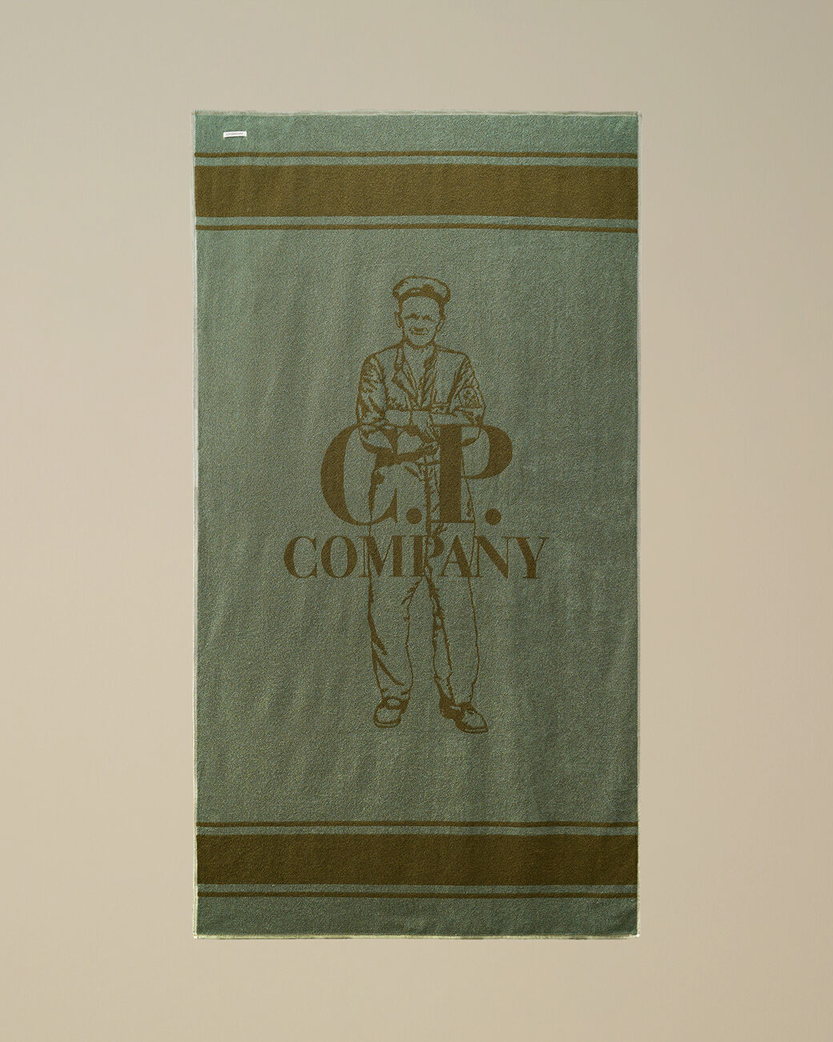 C.P. Company Cotton Beach Towel Green 18CMAC311A110090A