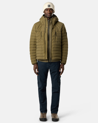 Stone Island 4100107 SEAMLESS TUNNEL NYLON DOWN-TC Hooded Down Jacket Military Green