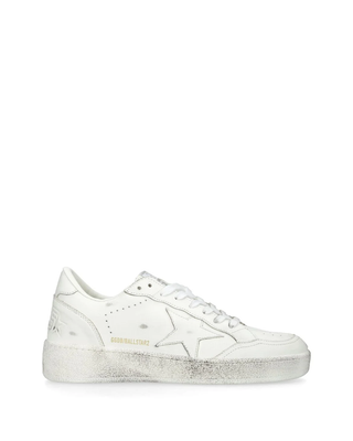 Golden Goose Ball Star Leather Sneakers Optic White