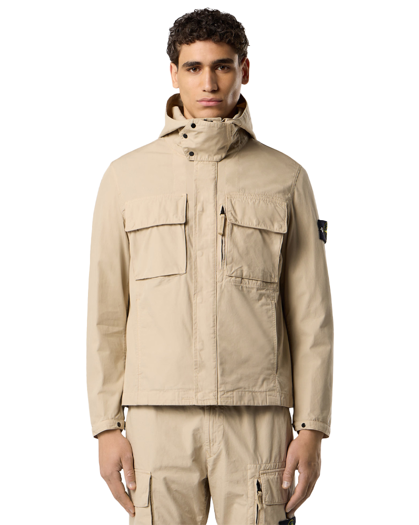 Stone Island Q100012 Canvas Weave Cotton Jacket Desert Beige