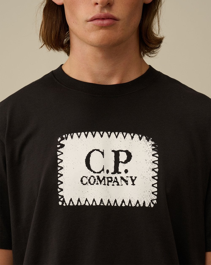 C.P. Company Logo Label T-Shirt Black 18CMTS029A005100W