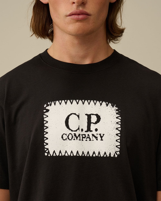 C.P. Company Logo Label T-Shirt Black 18CMTS029A005100W