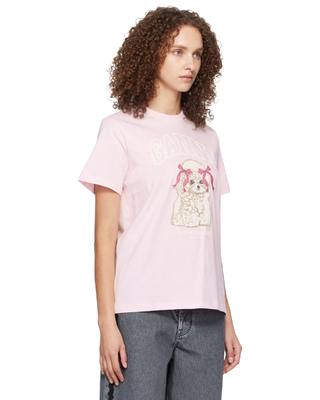 Ganni Poodle T-Shirt Chalk Pink