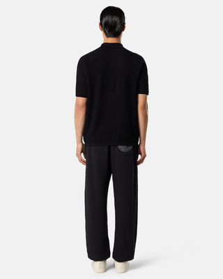 Stone Island 5100033 Soft Organic Cotton Compass Patch Polo T-shirt Black
