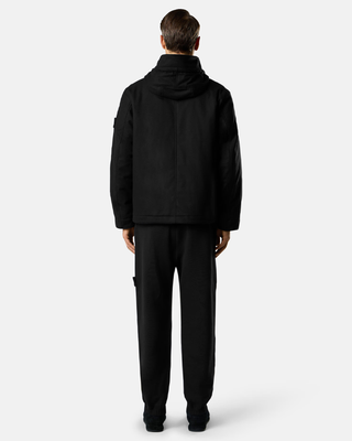 Stone Island 4100103 WOOL NYLON FLANNEL Ghost Jacket Black
