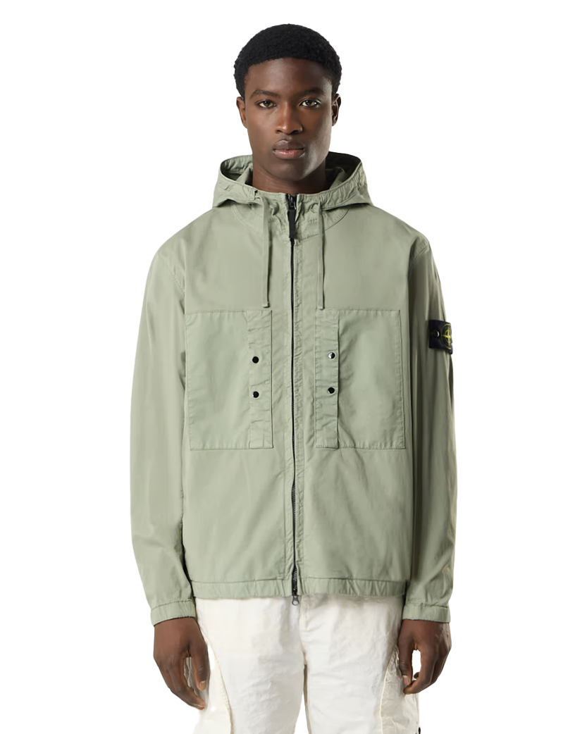 Stone Island 4100091 SUPIMA Cotton Twill Stretch-TC Jacket Sage Green