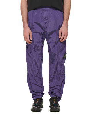 Stone Island 31719 Nylon Metal Loose Fit Cargo Pants Lavander