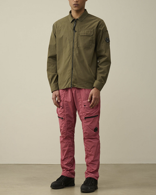 C.P. Company Gabardine Zip Overshirt Green RCCMOS705A110143G