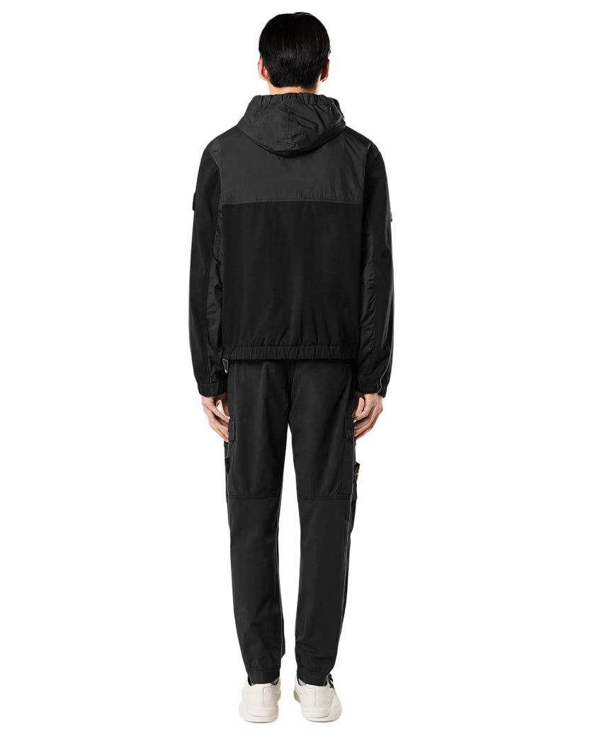 Stone Island 4100041 CRINKLE REPS R-NY Hooded Jacket Black