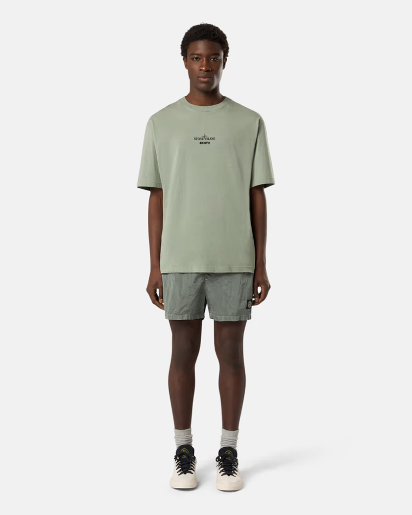 Stone Island B100006 Nylon Metal Short Swim Trunks Green