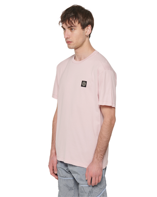 Stone Island 24113 Logo Patch T-shirt Pink