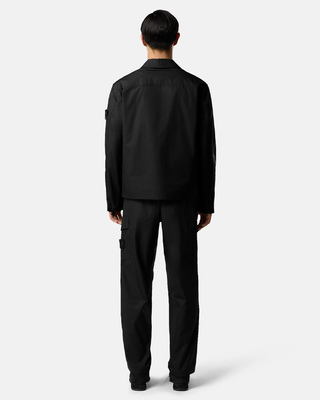 Stone Island 1200011 Cotton Overshirt Ghost Black