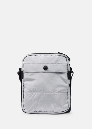Stone Island 9200015 COATED NYLON METAL IN ECONYL® Pouch Bag Pearl Grey