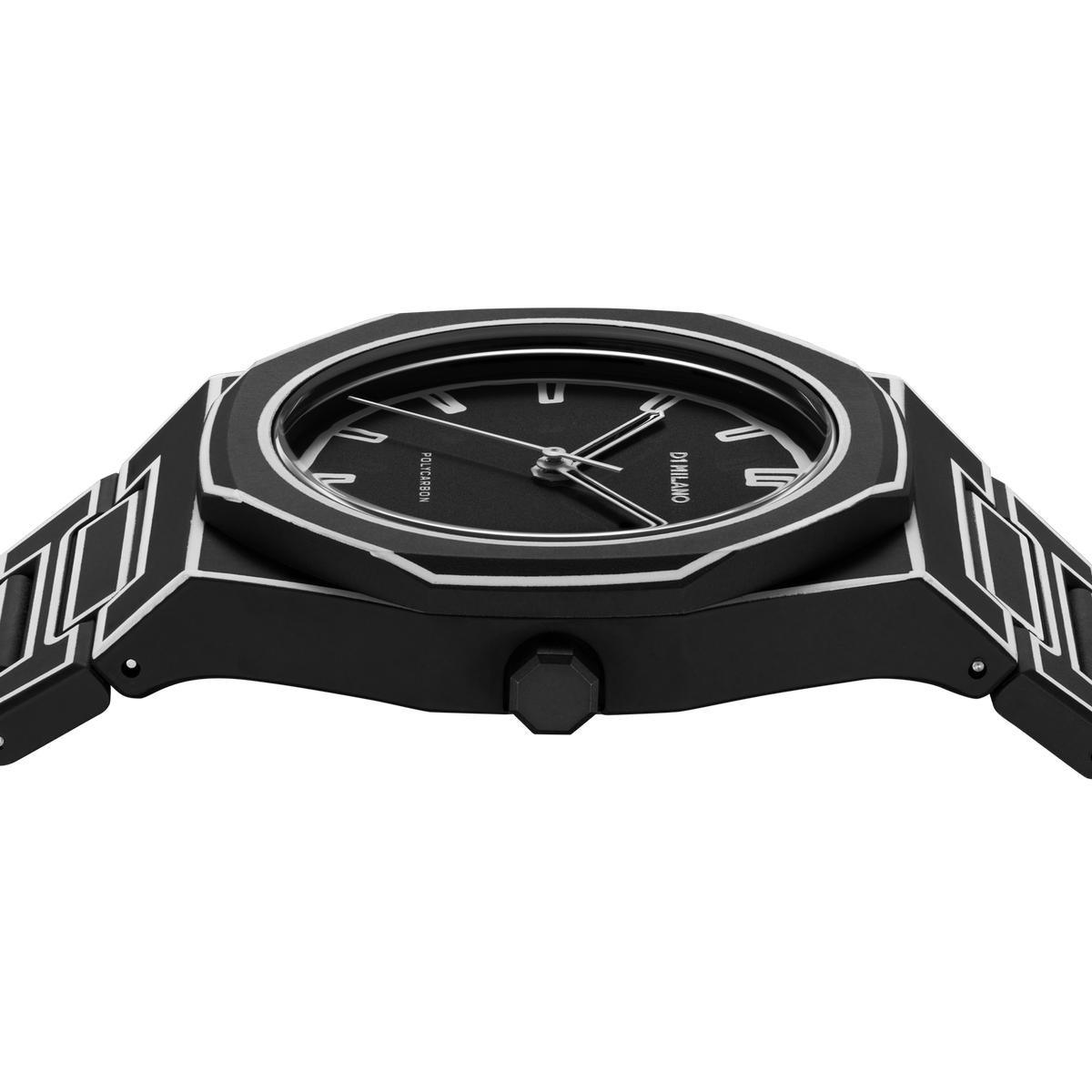 D1 Milano Polycarbon Bracelet 40.5 mm Black Sketch PCBJ33