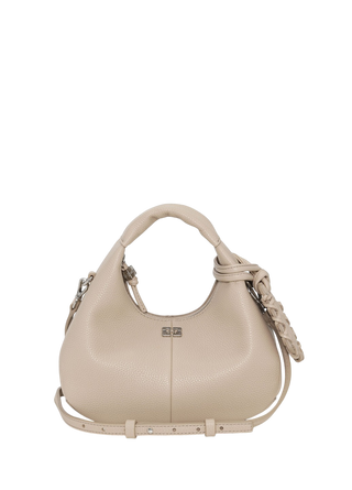 Ganni Mini Hobo Bag White Pepper