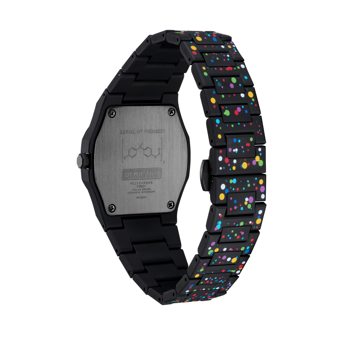 D1 Milano Polycarbon Bracelet 37 mm Dot 01 PCBU11