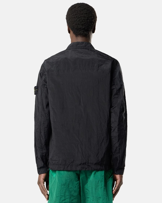 Stone Island 1200038 NYLON METAL IN ECONYL® Zip Overshirt Black