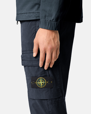 Stone Island 3100304 SUPIMA Cotton Twill Stretch-TC Cargo Pants Navy Blue