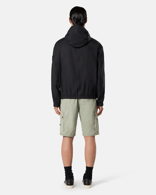 Stone Island 4100079 SUPIMA Cotton Canvas Hooded Jacket Black