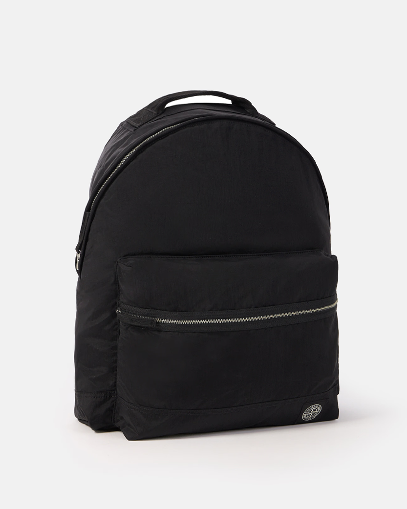 Stone Island 9200014 Coated Nylon Metal Backpack Black