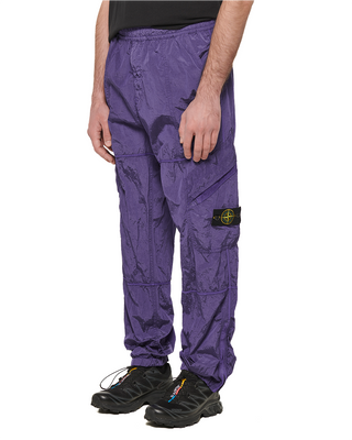 Stone Island 31719 Nylon Metal Loose Fit Cargo Pants Lavander