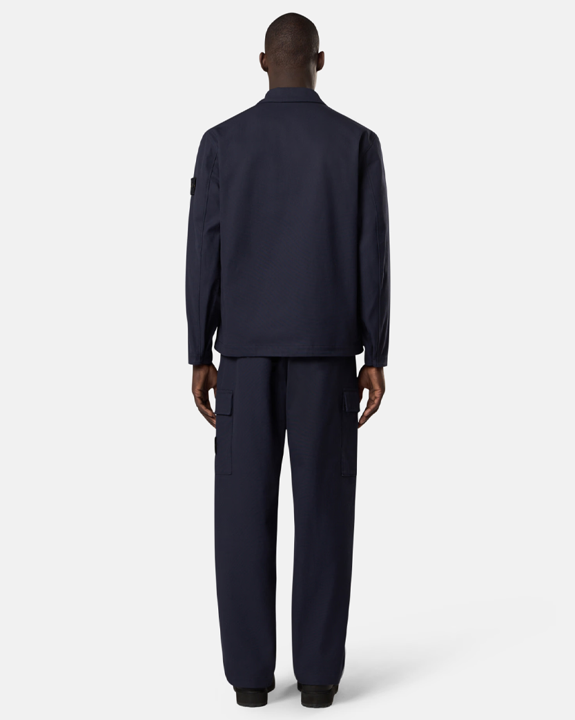 Stone Island 1200010 PANAMA COTTON  Overshirt Ink Blue