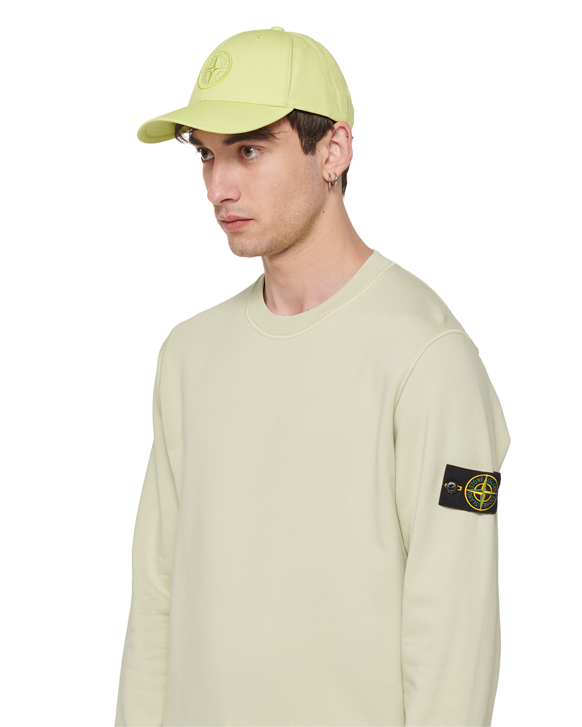 Stone Island 99661 Logo Embroidery Cap Yellow