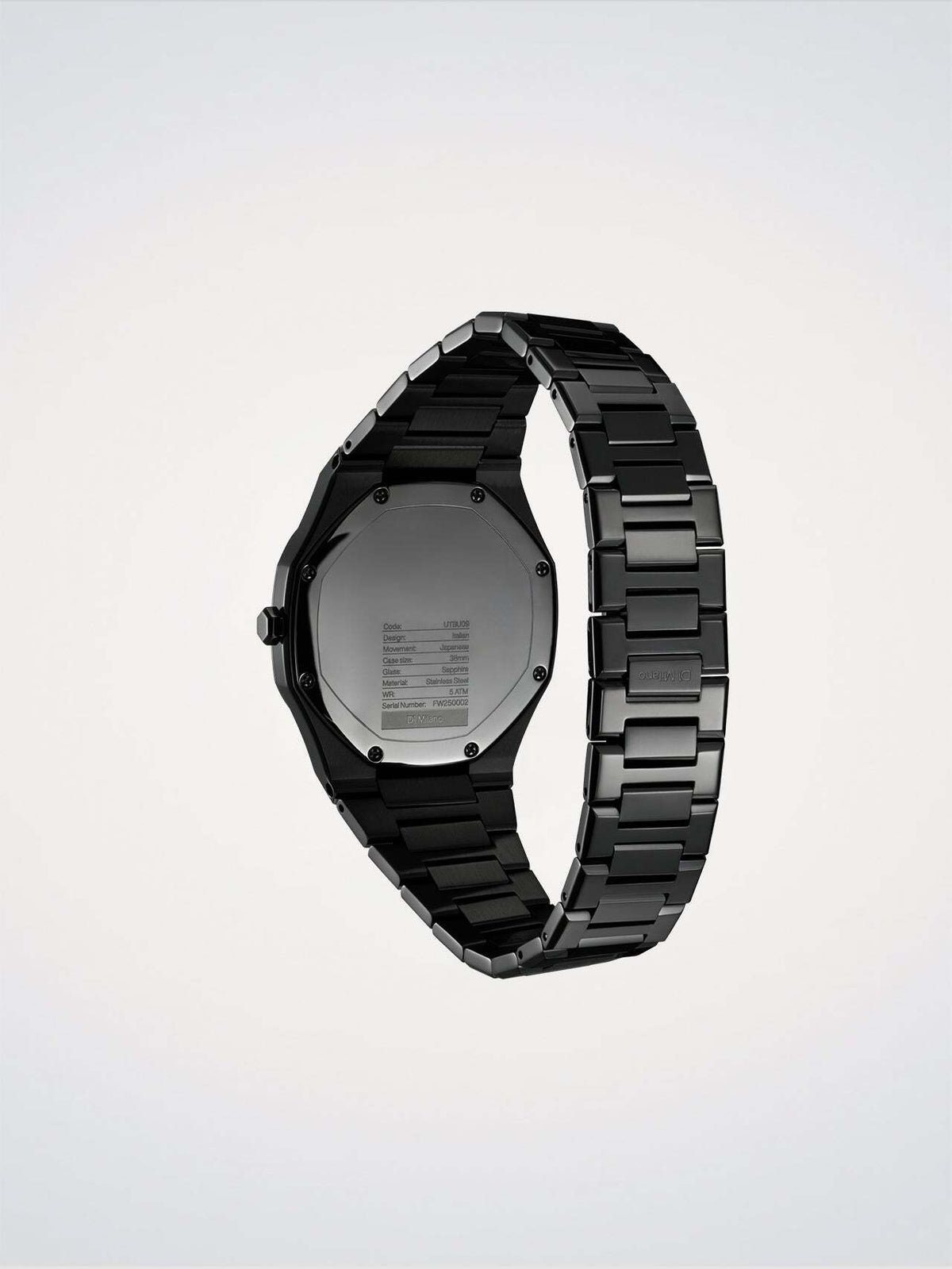 D1 Milano Black Mirror 38 mm Black UTBU09
