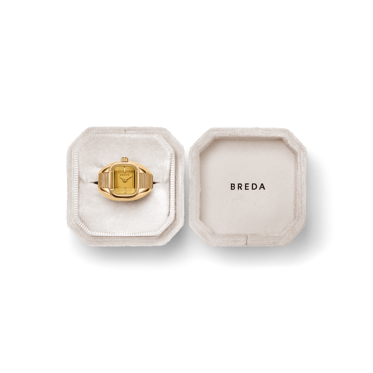 Breda Nocturne Time Ring Deep Gold/Amber 1755A